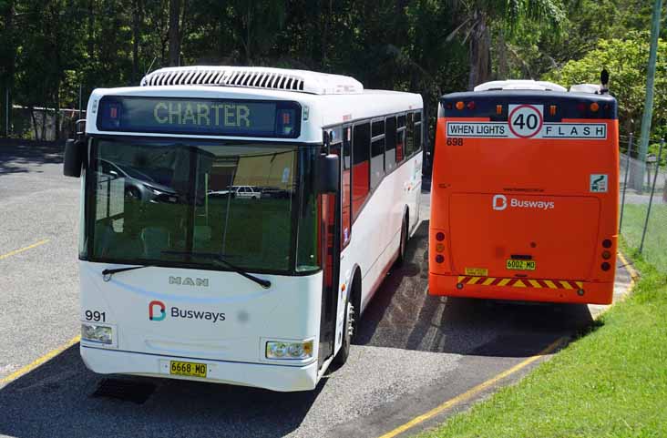 Busways MAN 18.280 Bustech SBM 991 & Renault MRC ABM SB50 698